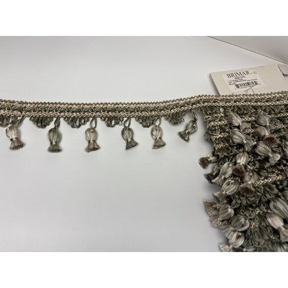 Brimar 1.5" Scallop Fringe Trim Gold Plum Copper Germany 1 yard Fancy Tassels Vt - Picture 8 of 10